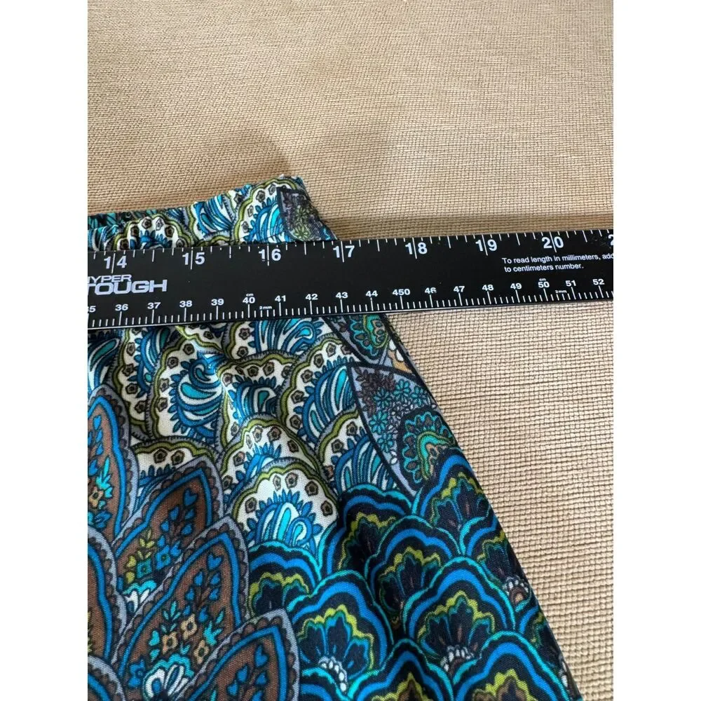 Perseption Women Skirt, Multicolored Green, Blue, Tan, Size, 1X